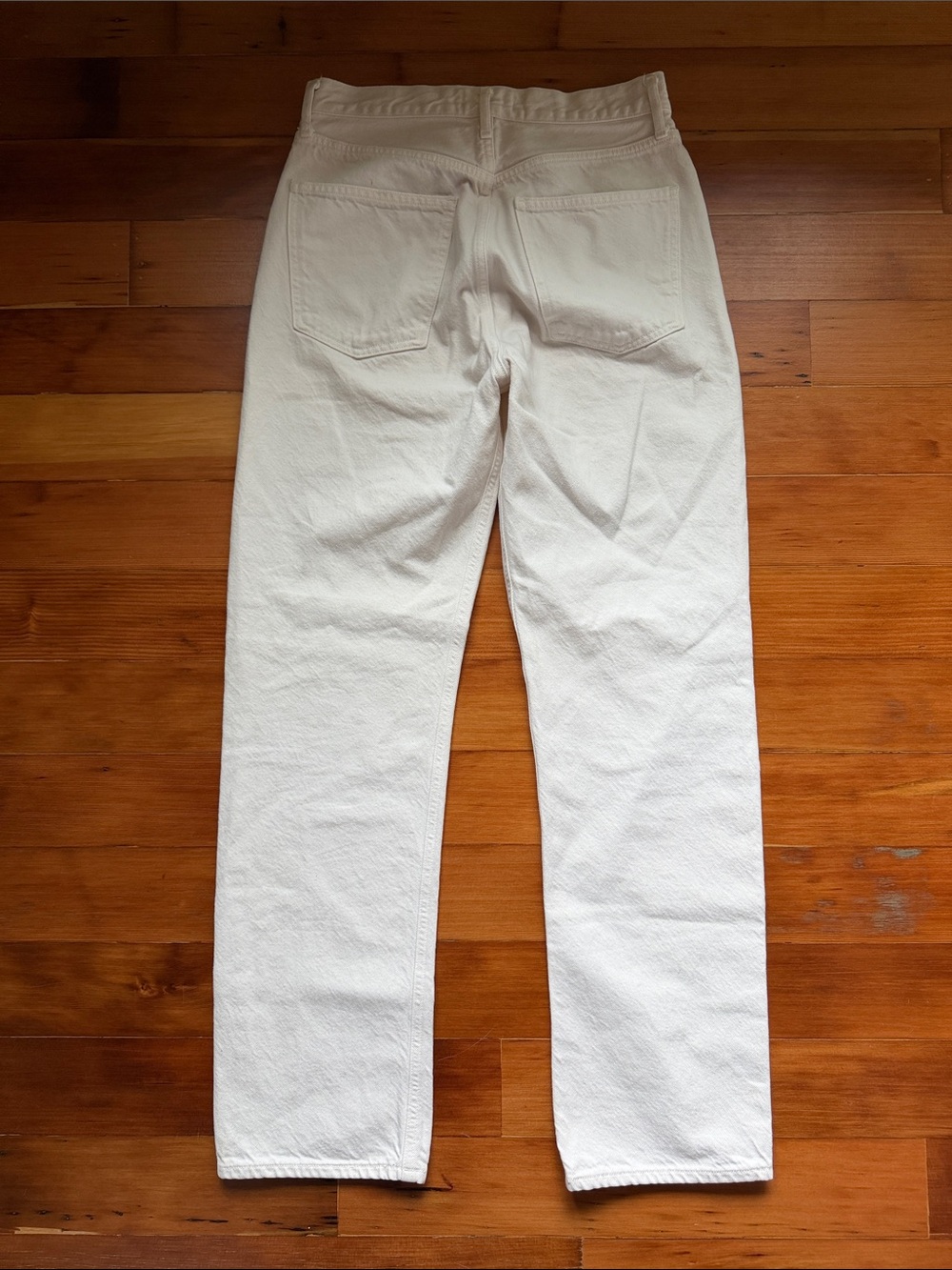 Agolde 90s Pinch Waist Straight Jeans Size 27 in Creamy White - Picture 7 of 7